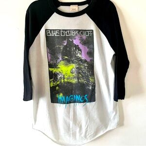 80s Blue Oyster Cult Vintage Raglan Tee
Unisex Size Large : 21.5 x 28